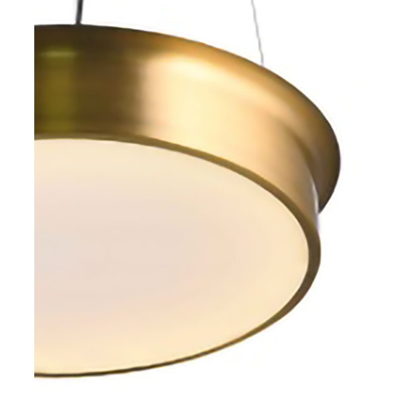 Copper LED Drum Chandelier – 16" Modern Steel &amp; Acrylic Pendant Light