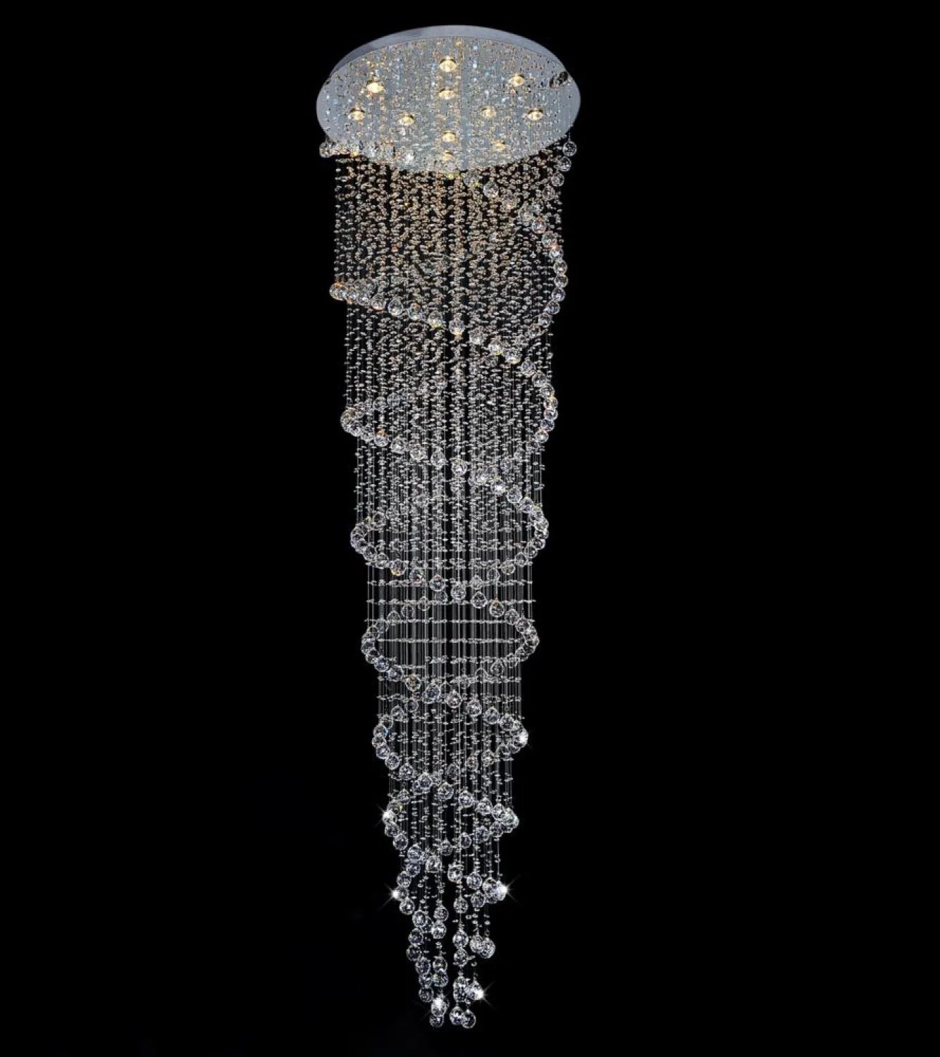 Crystal Chandelier Double Helix 12 Light
