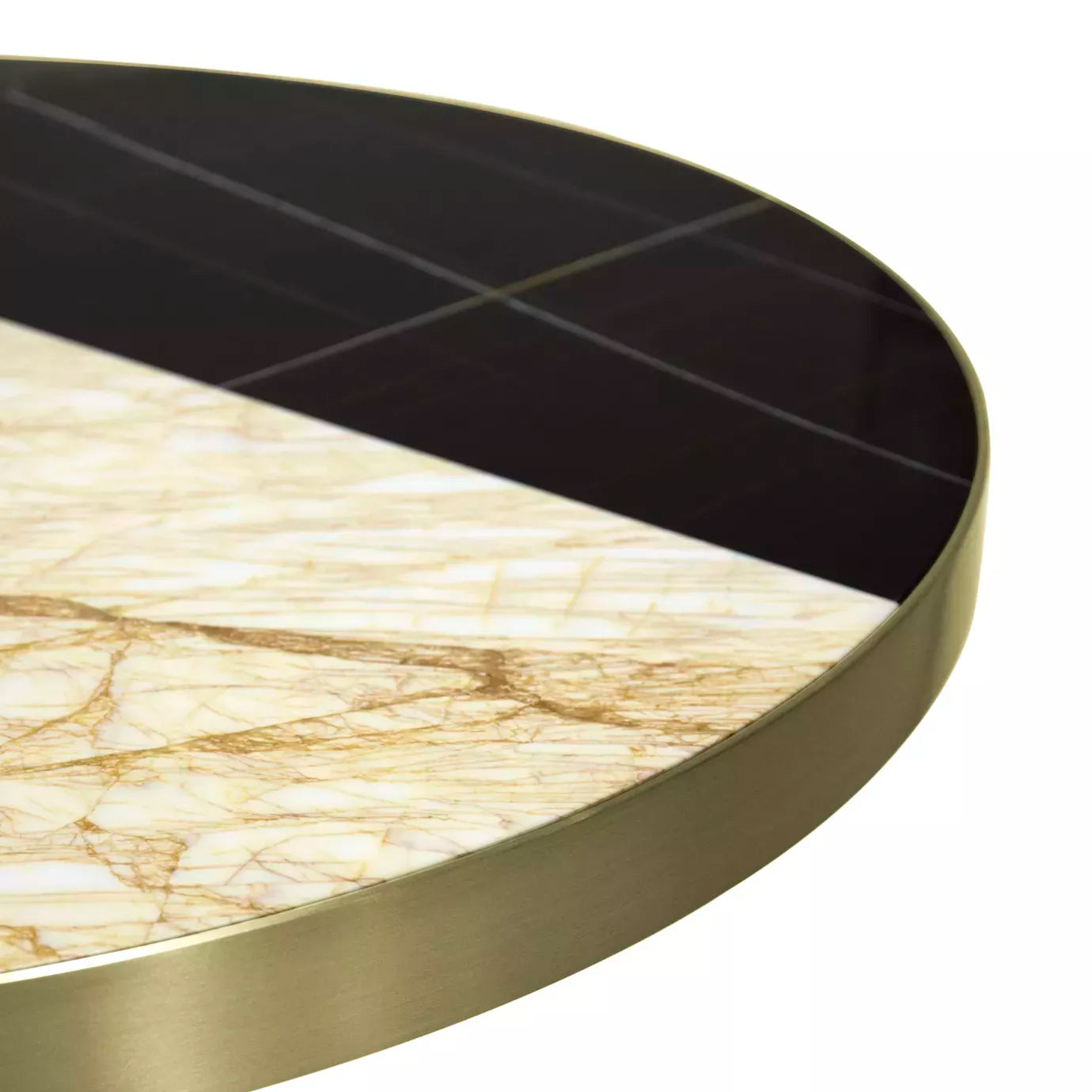 Decodiva Golden & Spider Marble Dining Table