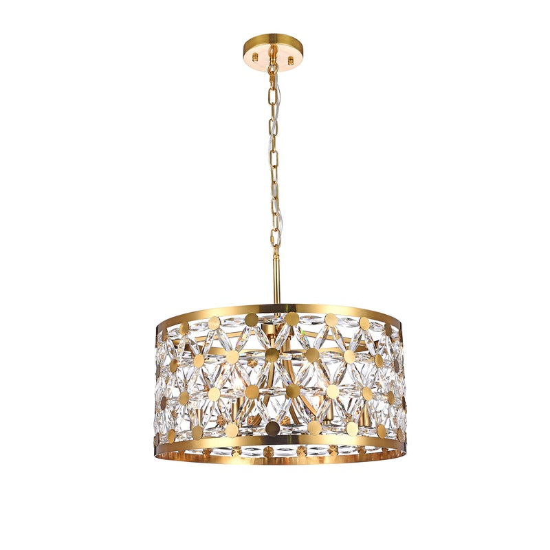 Copper Drum Shade Chandelier