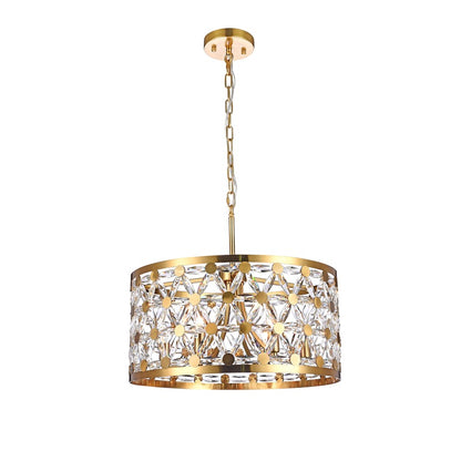 Copper Drum Shade Chandelier