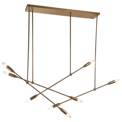 Chrome/Brass Iron Frame Stick Ceiling Fixture