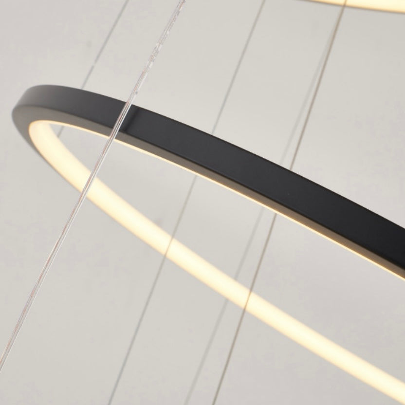 Six Ring Halo Chandelier
