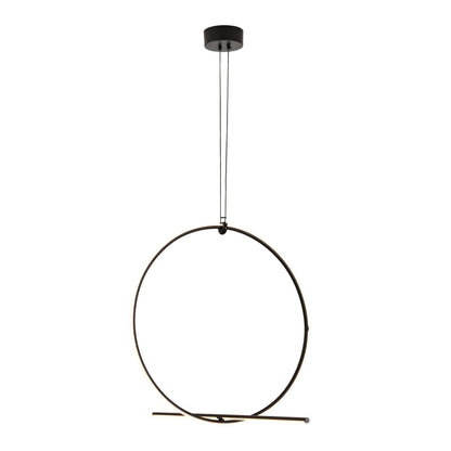 Black Metal LED Chandelier With A White Acrylic Diffuser