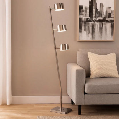 3 Drum Metal Shades Floor Lamp