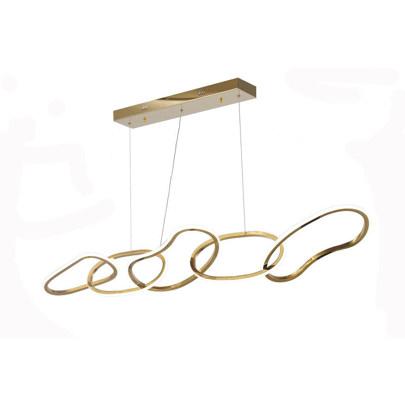 1-Light Gold LED Chandelier with Silicon Diffusers