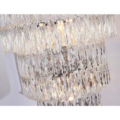 Nine Tier Chandelier With Clear Hanging Crystals