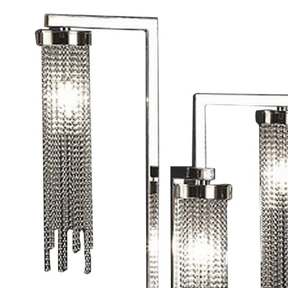 3 Crystal Cascade Style Shade Floor Lamp