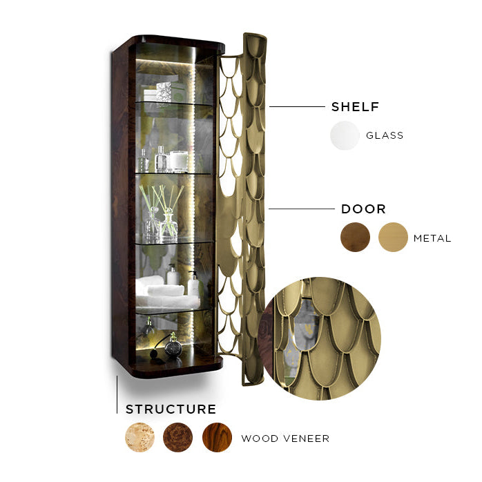 Koi Tall Storage Display Cabinet