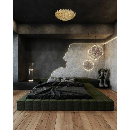 Gold Leaf Petal Flushmount