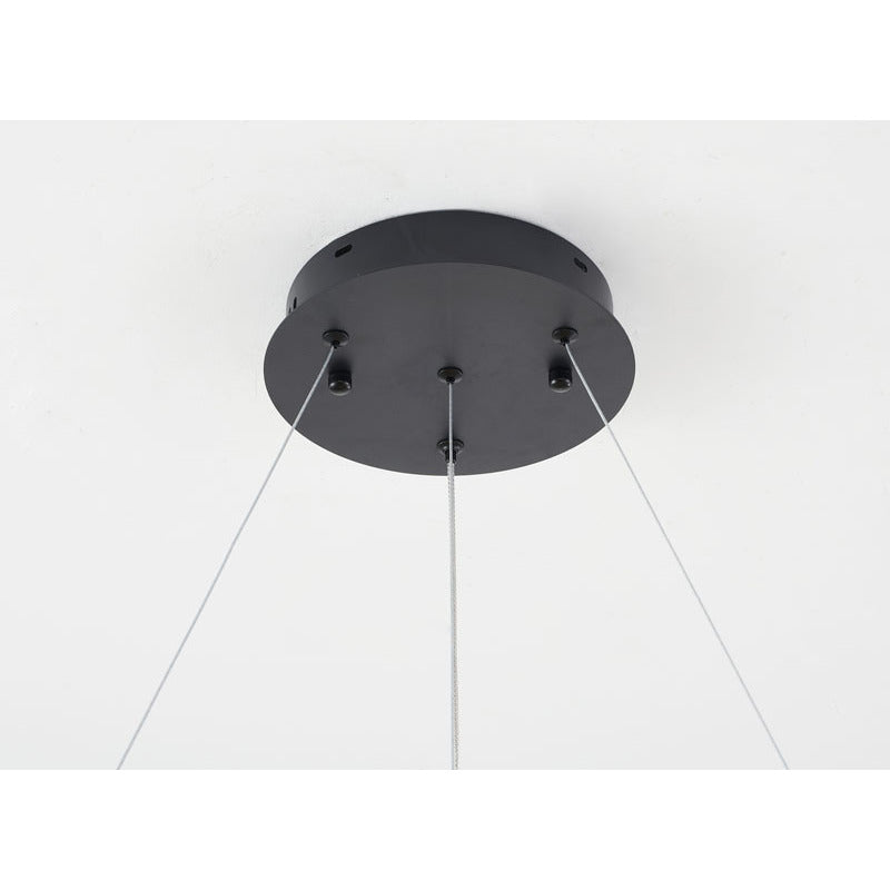 Sand Black LED Chandelier with Gold Confetti Interior – 24"