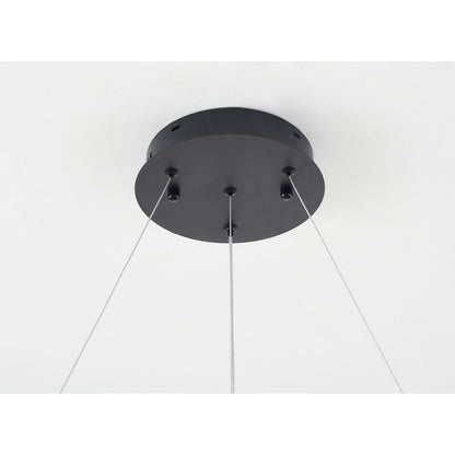 Sand Black LED Chandelier with Gold Confetti Interior – 24"