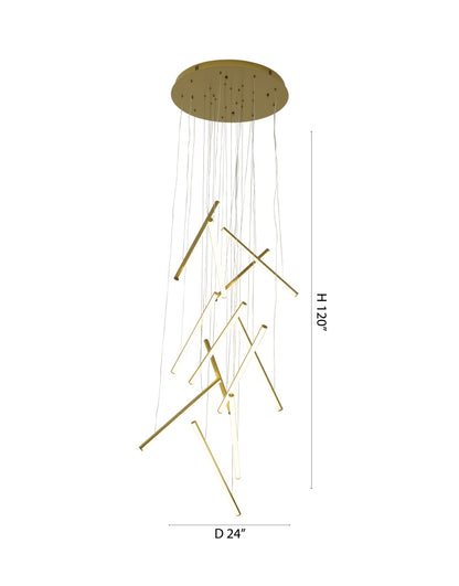 Brass LED Chandelier