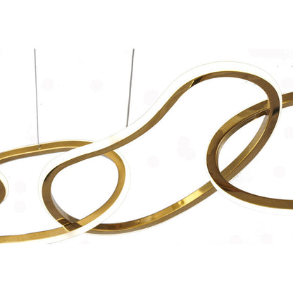 1-Light Gold LED Chandelier with Silicon Diffusers