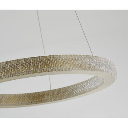 Sand Gold Halo LED Chandelier – 18"