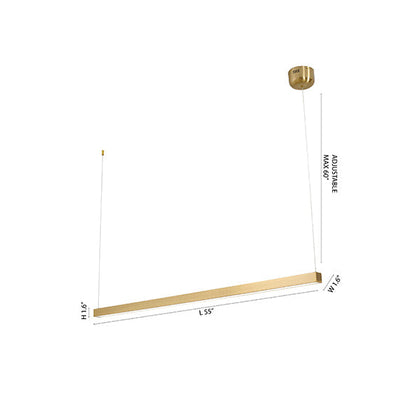 Linear LED Stick Chandelier