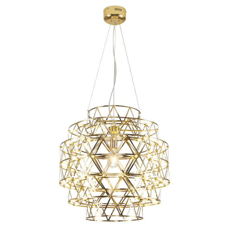 5 Tier 85-Light Dimmable Chrome Stainless Steel LED Chandelier