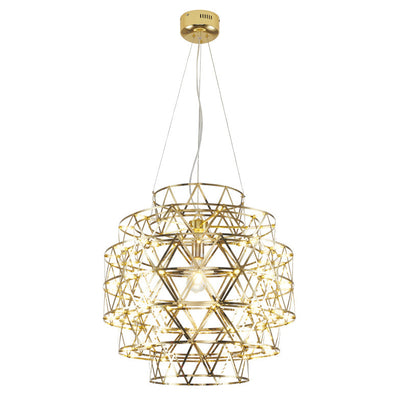 5 Tier 85-Light Dimmable Chrome Stainless Steel LED Chandelier