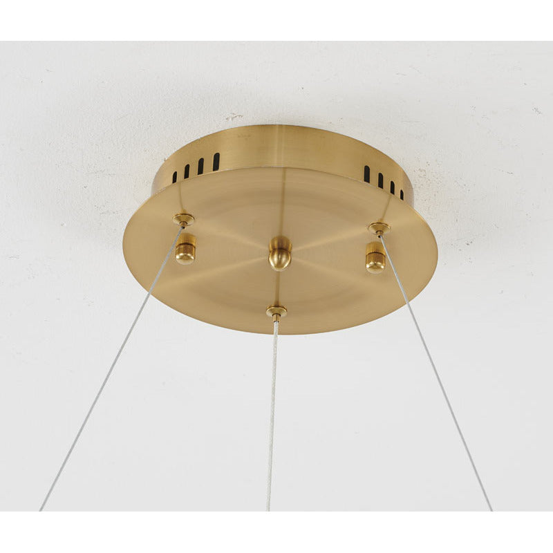 Single Gold Halo LED Chandelier