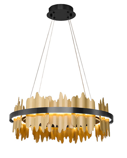Modern Black & Copper LED Chandelier