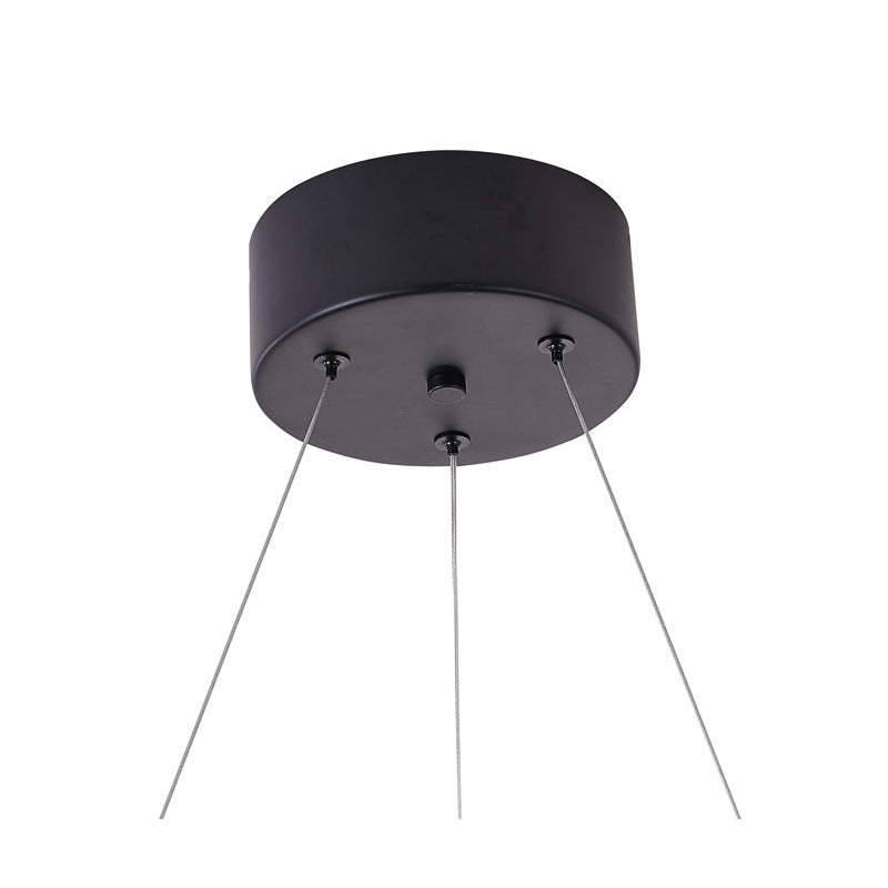 Halo Ring Led Chandelier With A White Acrylic Diffuser