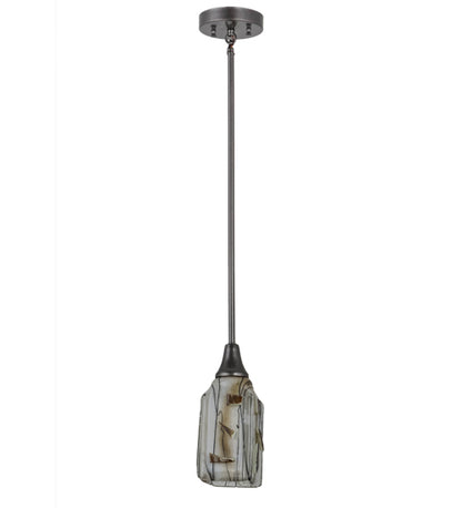 4.5"Sq Metro Fusion Licorice Draped Glass Mini Pendant by Meyda Lighting