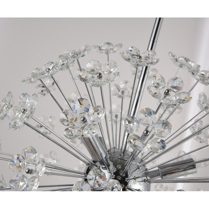 Clear Crystal Sputnik Flower Pendant