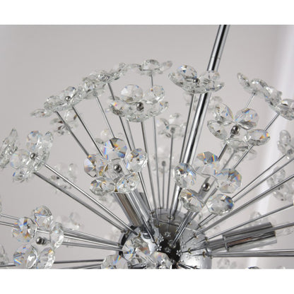 Clear Crystal Sputnik Flower Pendant