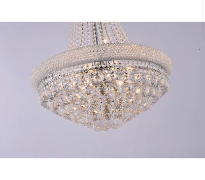 Elegant Chrome Chandelier with Crystal Accents