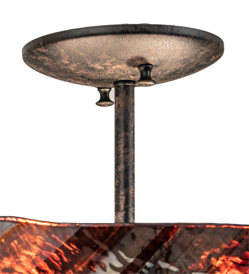 Rootbeer Ripple Glass with Coffee Bean Finish Semi-Flushmount by Meyda Lighting