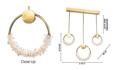 LED Crystal Ring Chandelier