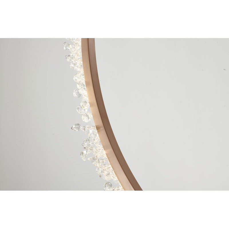 Gold LED Crystal Ring Chandelier