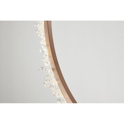 Gold LED Crystal Ring Chandelier