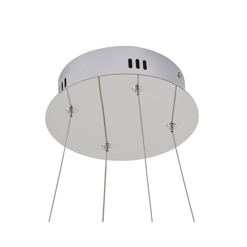 Modern Chrome Twisted LED Chandelier