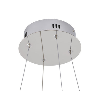 Modern Chrome Twisted LED Chandelier