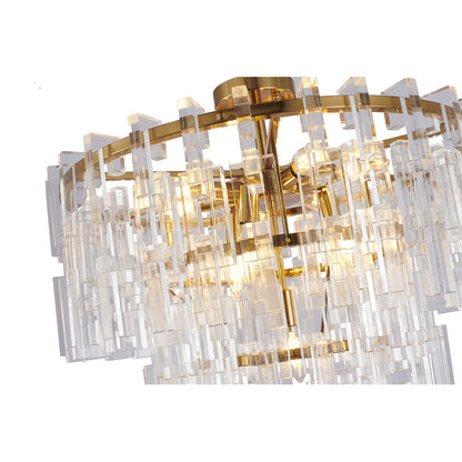 Antique Bronze Metal Frame Chandelier