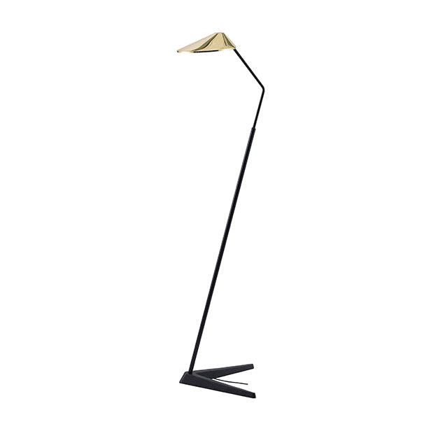 Black & Brass LED Floor Lamp