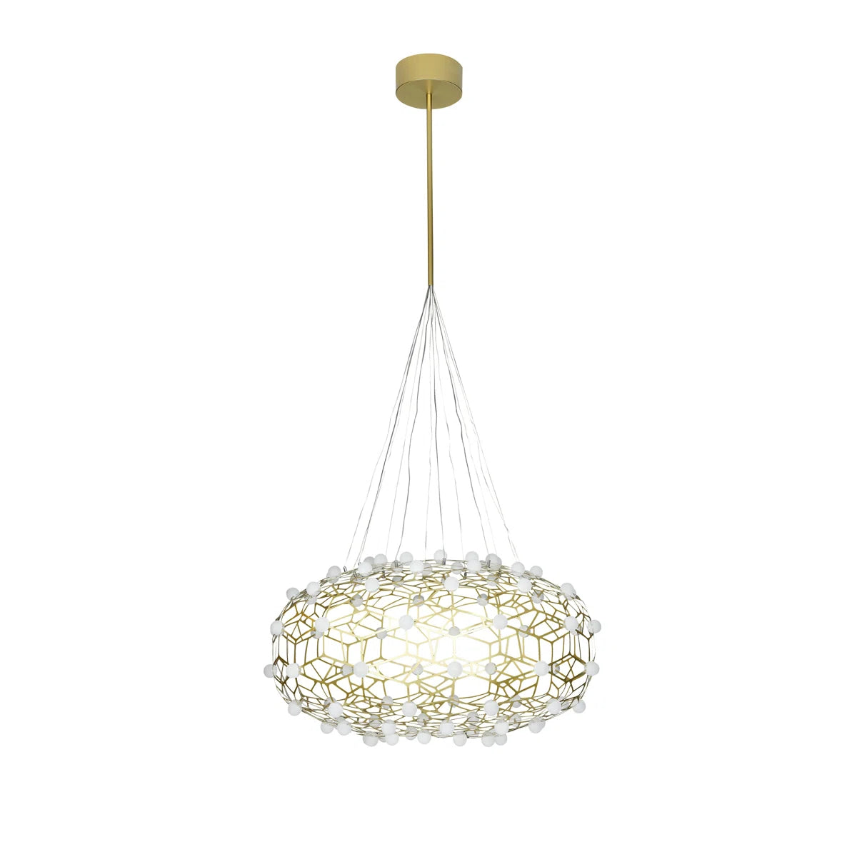 Gold Honeycomb LED Chandelier