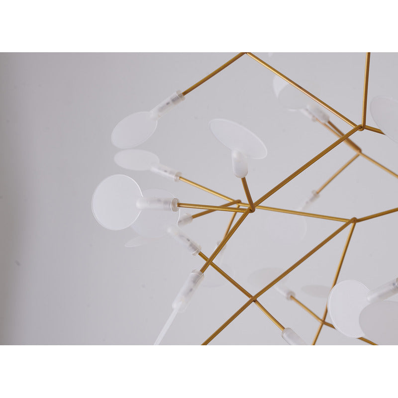 LED Petal Chandelier With Frosted Acrylic Diffusers