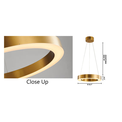 Modern Halo Round LED Chandelier