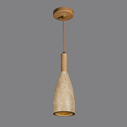 Natural Travertine Pendant Light