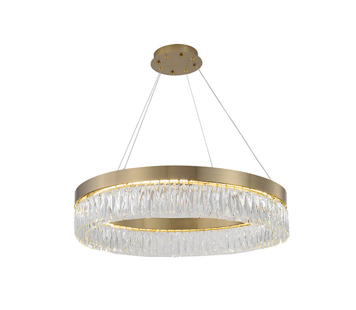Round Gold LED Crystal Chandelier