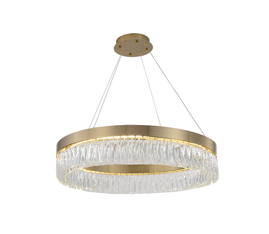 Round Gold LED Crystal Chandelier