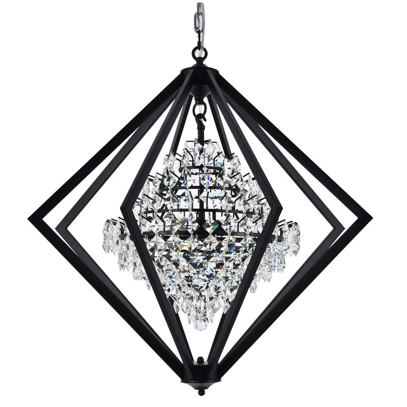 Clear Crystal Bush Chandelier With A Diamond