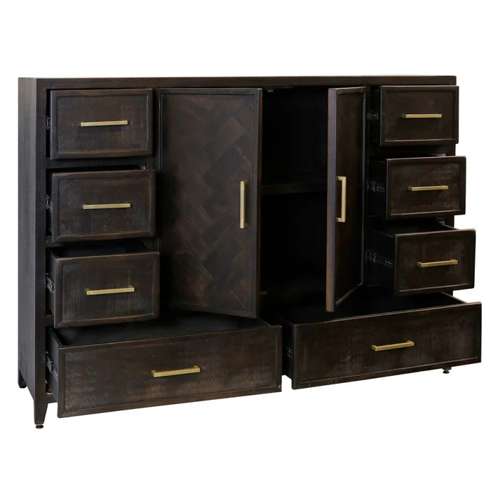 Burnt Umber Solid Wood Wardrobe Console