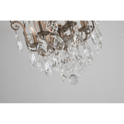 Clear Hanging Crystals with Metal Frame Chandelier