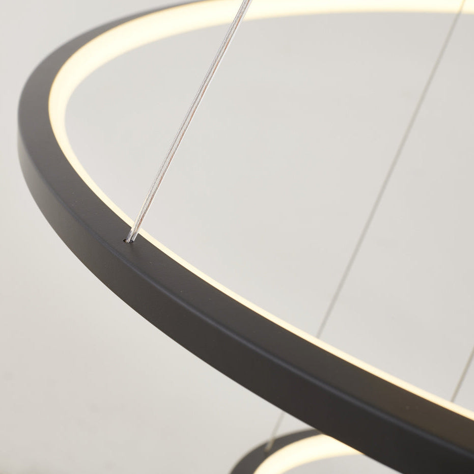 Six Ring Halo Chandelier