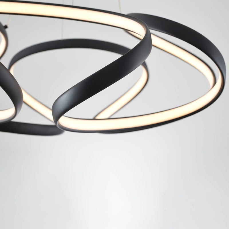 Aluminium Clustered LED Chandelier with White Acrylic Diffuser