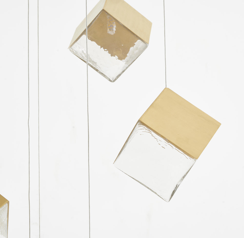 Round Satin Black Frame Chandelier