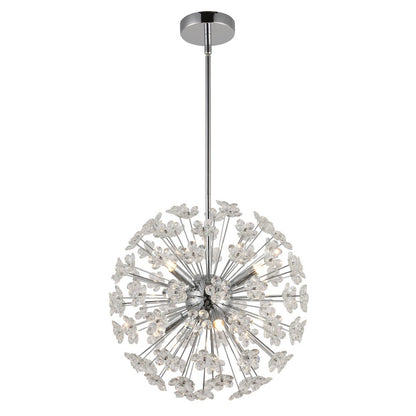 Clear Crystal Sputnik Flower Pendant